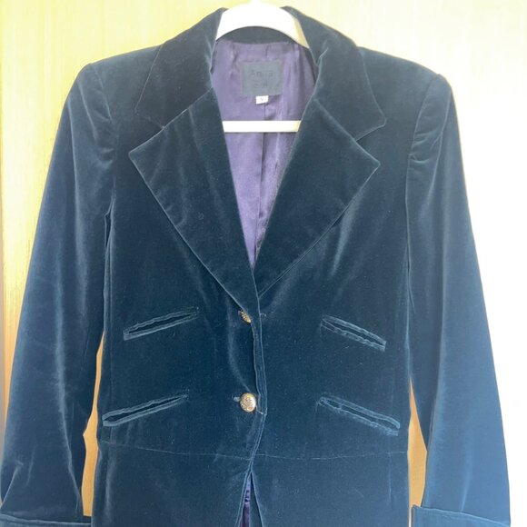 Anna Sui Vintage1990s Womens Waistcoat Size Small Black Velvet Victorian - Picture 5 of 11